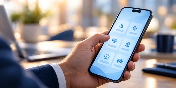 Illustrative mobile insurance application